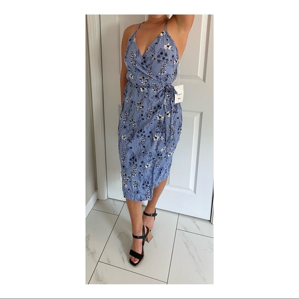 RVCA MIDI Wrap Dress - Tags Attached!
